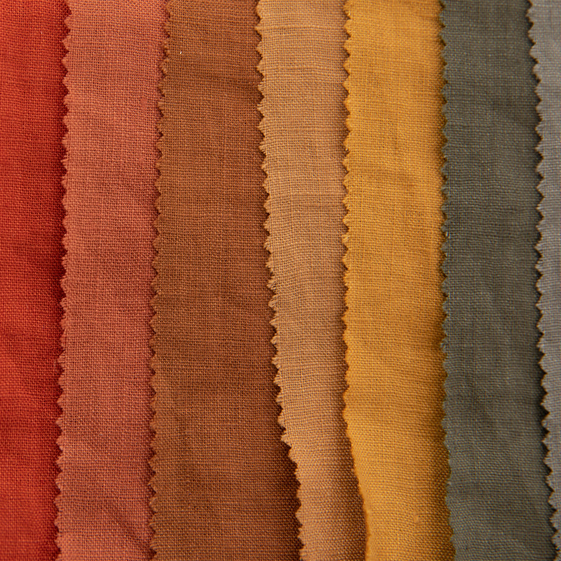 100% linen fabric 165gm2 1.4m Width - Dark camel