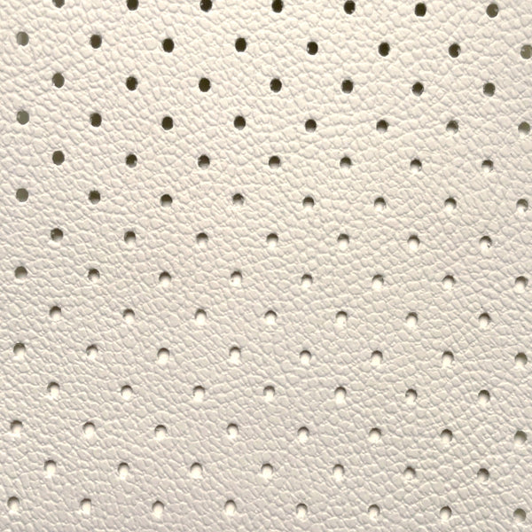 Napa Pergamoide Perforada 1,40m | Couro Sintético Branco Sujo