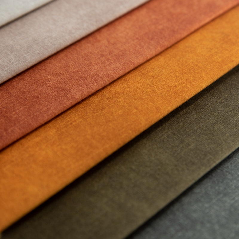 Geometric velvet fabric for upholstery - copper | Ciga